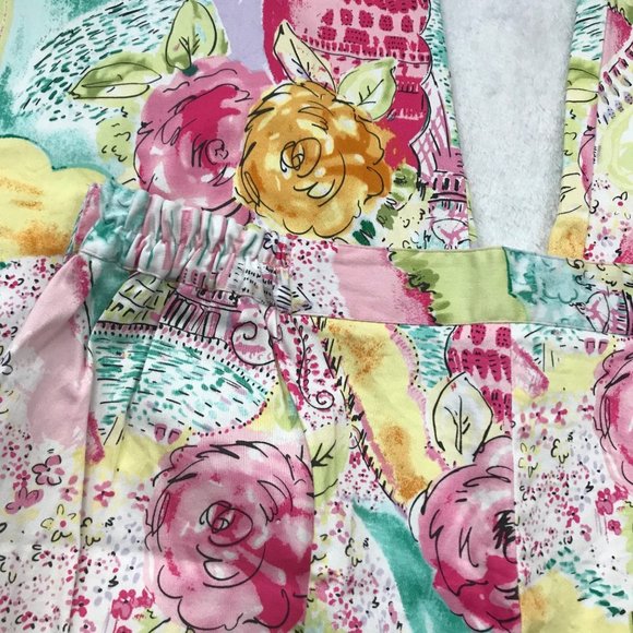 Vintage Susan Graver Womens Multicolor Floral Cafe Capri Pants Medium Cotton - Picture 6 of 12